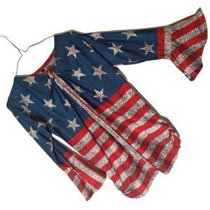 American Flag Pattern Blouse